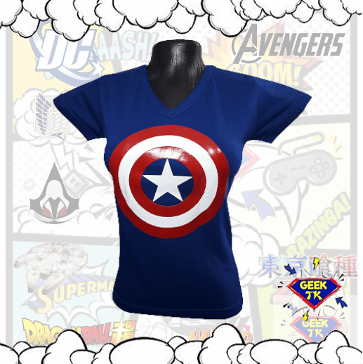 espejo de puerta Semicírculo ANTES DE CRISTO. Camisetas Marvel Capitan America - GEEKTK Venta de productos geek